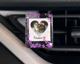Personalized Photo Car Vent Clip, Anniversary/couples Gift, Picture Car Accessory - Decor - Pet memorial - Keepsake- Stocking gifts