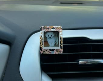 Personalized  Resin Photo Car Vent Clip, Anniversary/couples Gift, Picture Car Accessory, Christmas Stockings, Memorial, Car Decor - for her