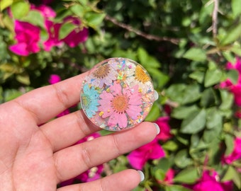 押し花バッジリール - 手作り樹脂製花柄IDホルダー、本物の花、同僚、友人、誕生日、職場IDホルダー、彼女へのギフト