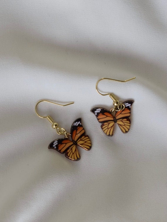 Monarch Butterfly Earrings - Mia Jewel Shop - Handmade Jewelry