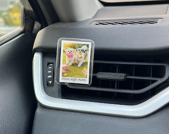 Personalized  Resin Photo Car Vent Clip, Anniversary/couples Gift, Picture Car Accessory, Pet memorial, For her, Car Decor, Gift for him