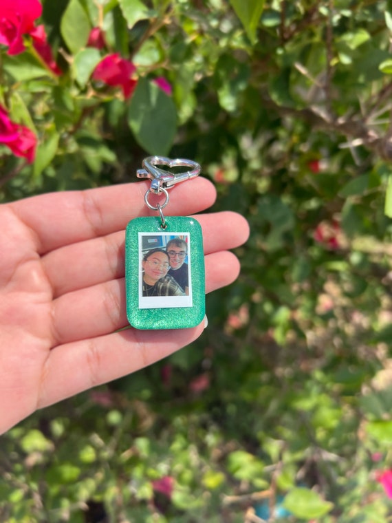 Personalized Photo Keychain customize W/your Photo, Resin Photo