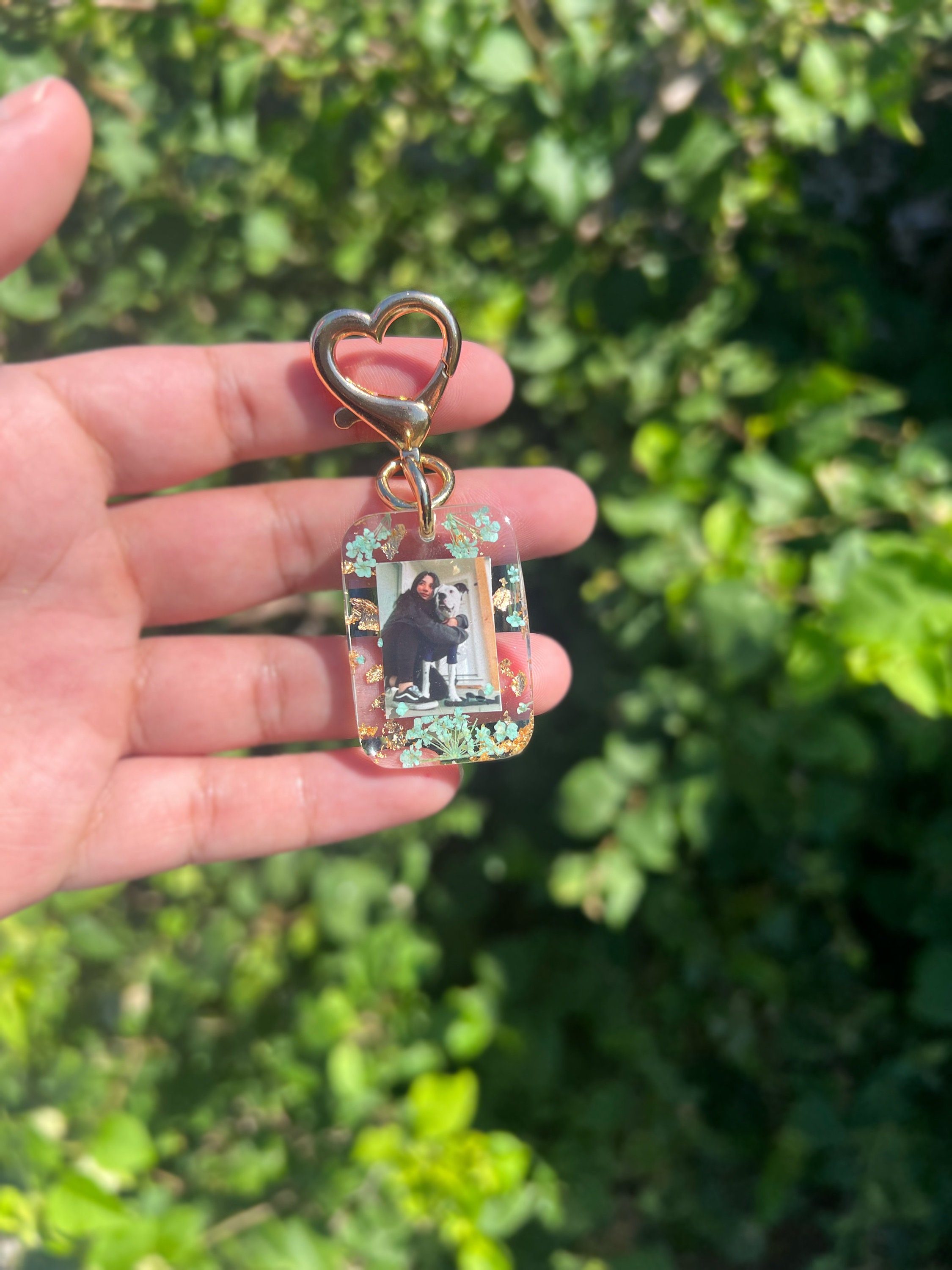 Personalized Photo Keychain customize W/your Photo, Resin Photo