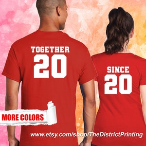 Together Since Customized Shirt, Couple Shirts, Matching Tees