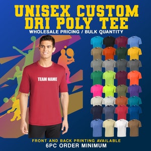 Screen Printed WHOLESALE Dry Fit T shirts School Events Fitness