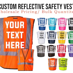 Custom Personalized WHOLESALE Safety Vests | School | Events | Fitness | Work