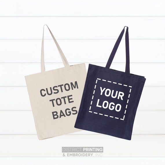 Custom Canvas Tote Bags Bulk Tote Bags Basic Color | Etsy