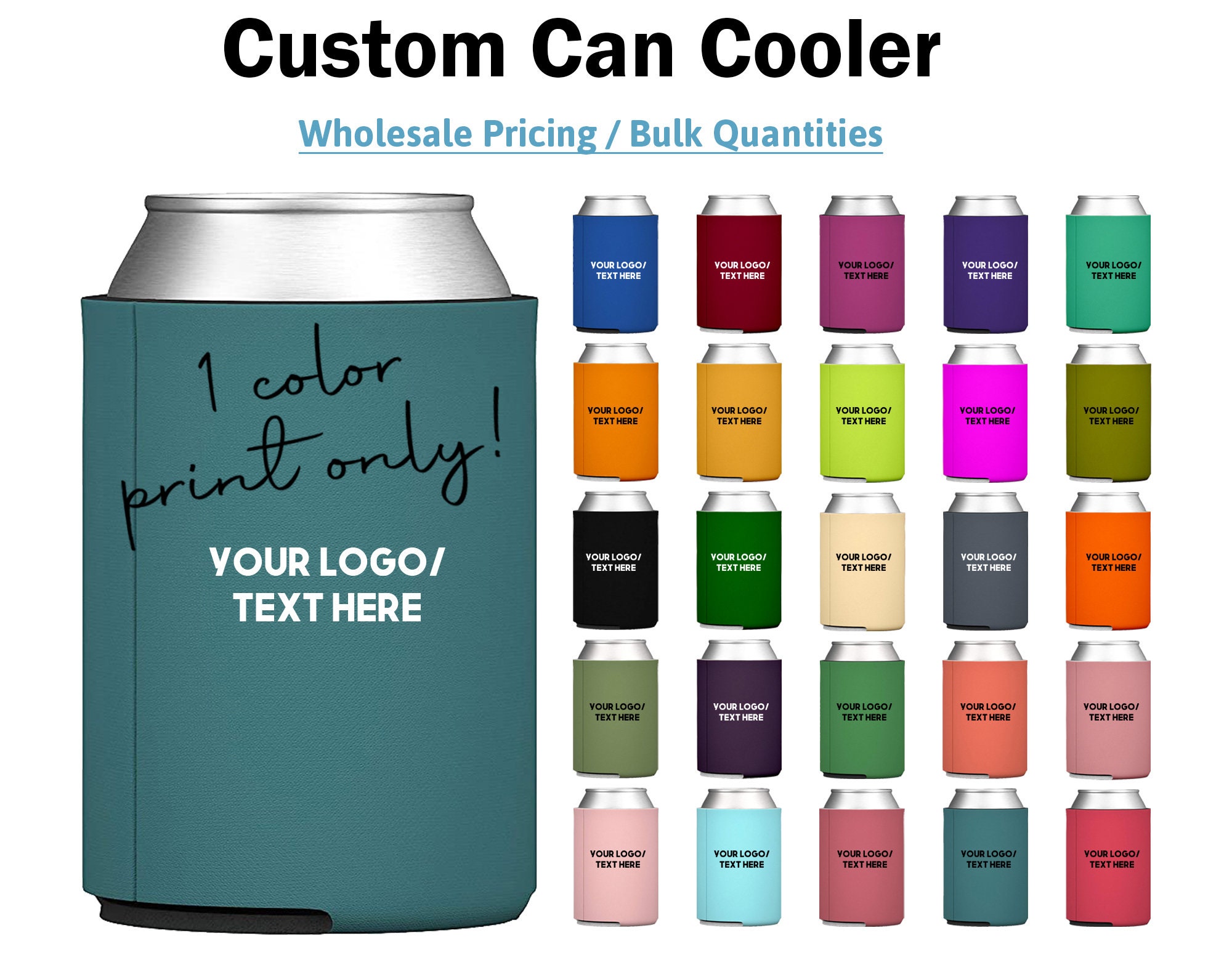 Promotional Slim Can-Tastic Open Cell Can Coolers (12 Oz.)
