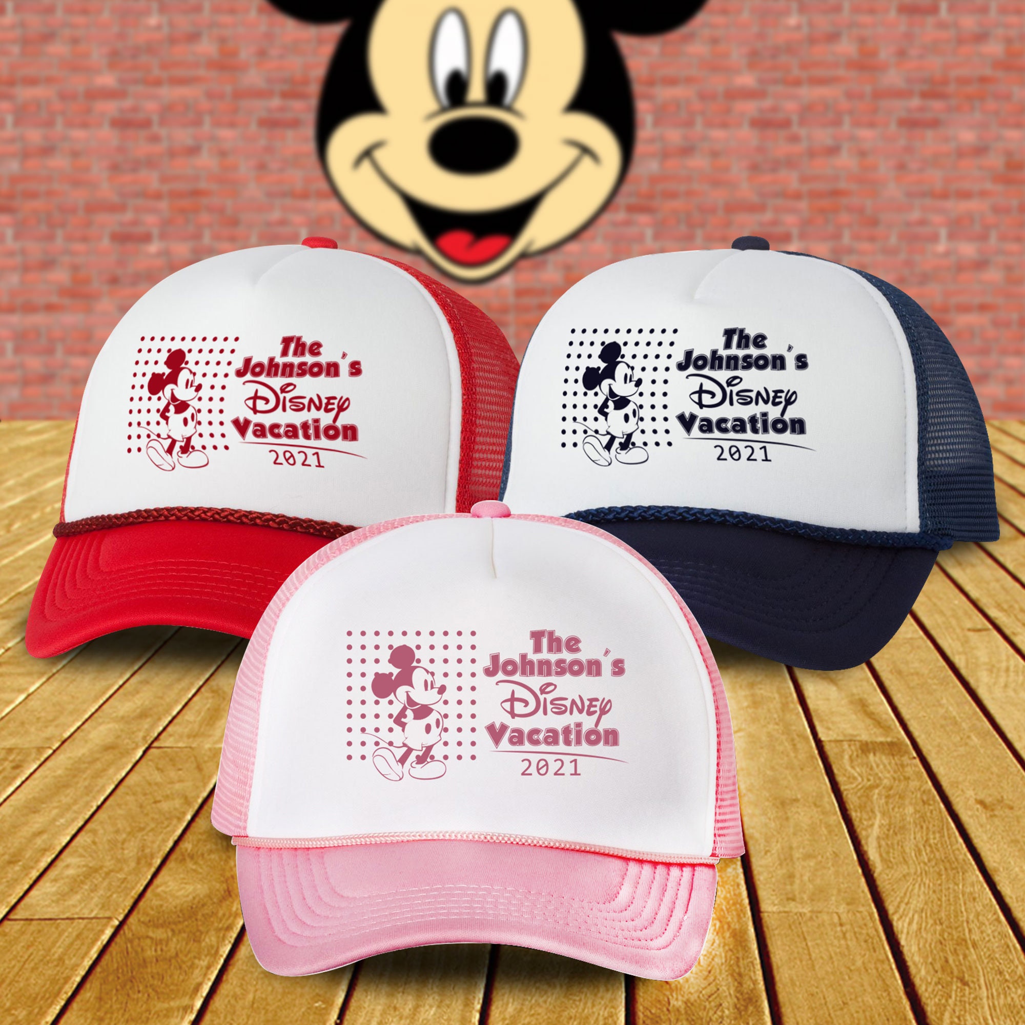 FAMILY PACK Custom Disney Vacation Hat Custom Family Vacation Hat Disneyworld Hat Disneyland Hat family Pack Deal Etsy