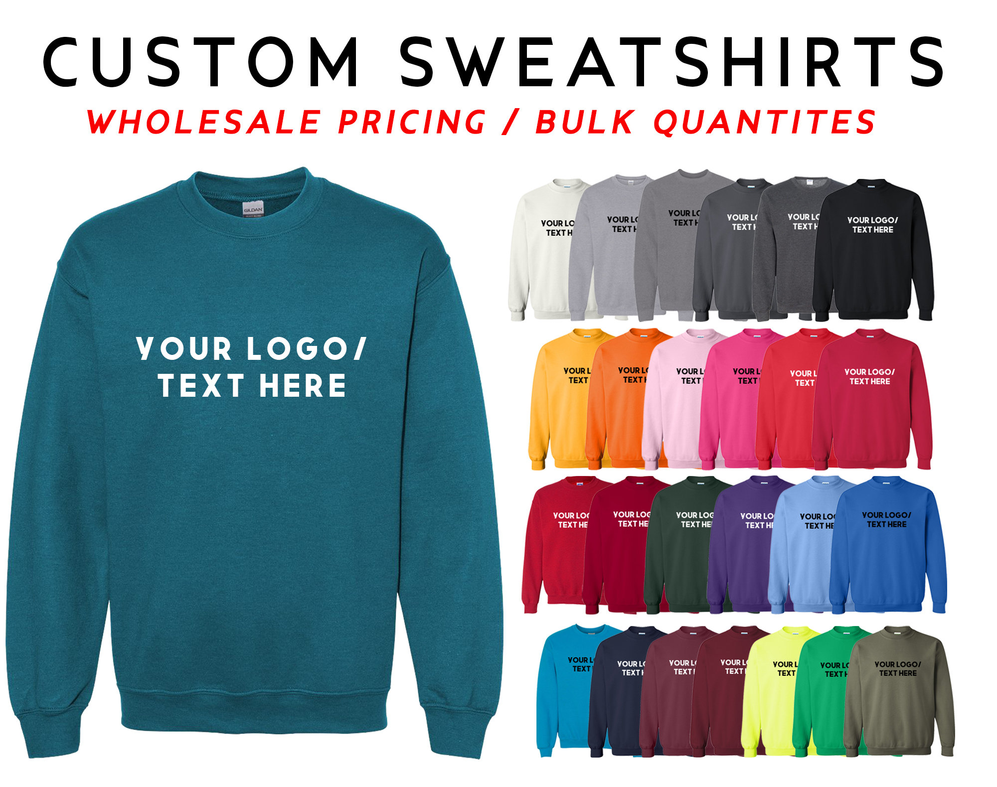 Crewneck Sweatshirt — Custom Screen Printing & Embroidery | Shirt Kong |  St. Louis
