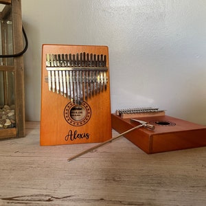 Personalized 17 Key Kalimba Mbira African Thumb Piano | Engraving Finger Thumb Piano | Finger Piano Instrument | Gift for Kids, Adults