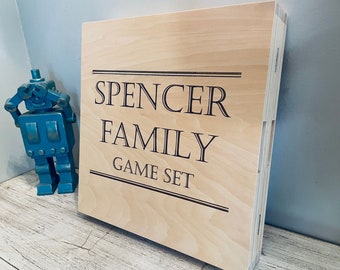 Personalized Chess/Sling Puck Game with Wood Case | Personalized Games | Game Lovers | Puck Sling Shot Game | Custom Board Game | Tabletop