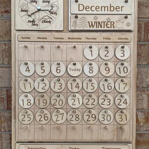 16 X 24 Unstained Natural Wood Calendar - Etsy