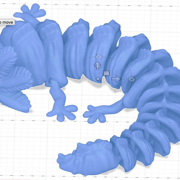 Articulated Axolotl  STL Digital File Cute  (FILE ONLY)