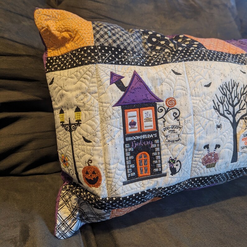 Halloween Bench Pillow Bench Pillow Cover Handmade Machine Etsy