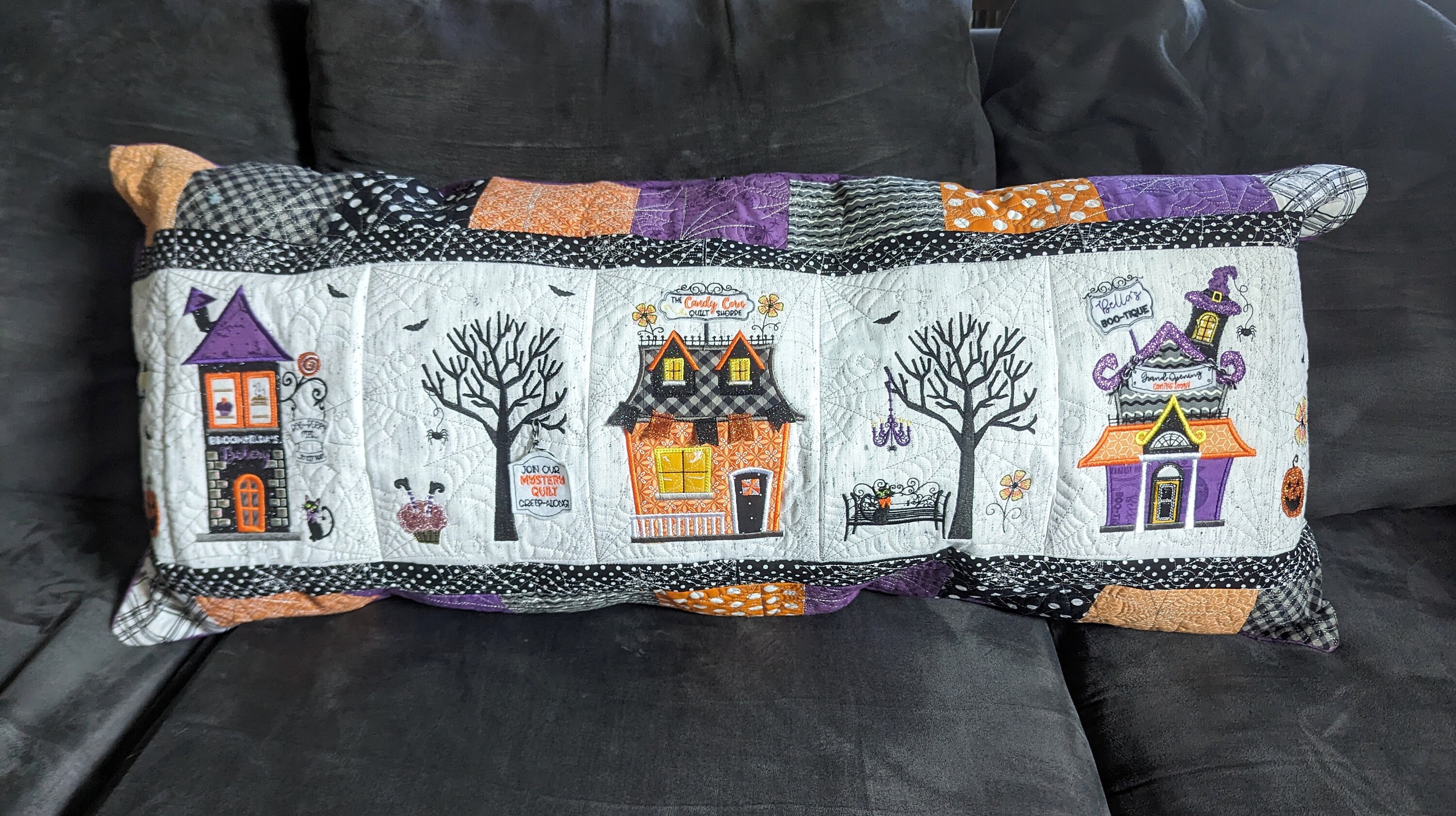 Halloween Bench Pillow Bench Pillow Cover Handmade Machine Etsy