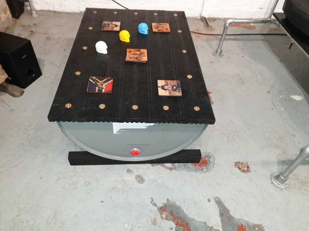 Upcycled Oil Drum Shotgun Shell Table - Etsy UK