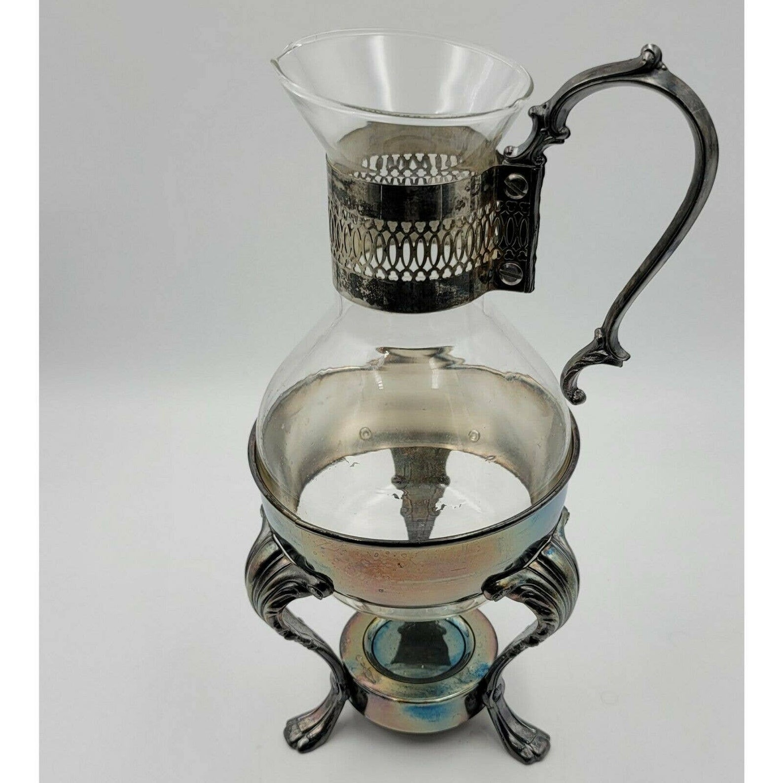 Vintage Silver Plated and Glass Coffee Tea Carafe Pitcher With Etsy