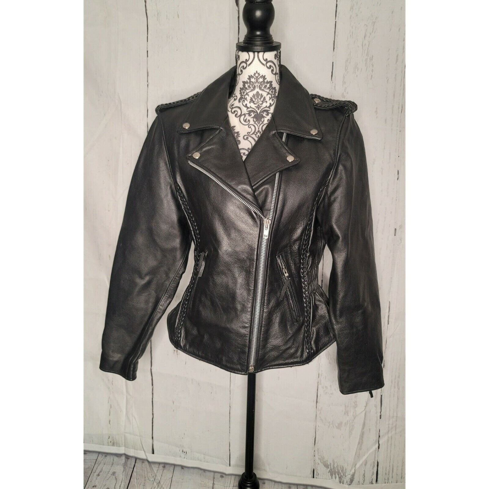 MOTO RIDING Leather Motorcycle Jacket 