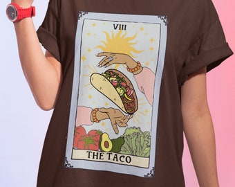 Tarot Card Shirt Taco Shirt Tarot Shirt Tarot Shirts Women Taco Shirt Cinco de Mayo Shirt Indie Tarot Occult Shirt The Taco Shirt