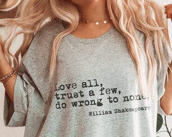 Poet Shirt Shakespeare T shirt Bookcore Shirt Literary Shirt Literature Shirt Dark Academia Light Academia Bookish Shirt Positivity Shirt