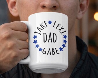 Personalized Dad Mug With Names Mug Custom Father Mug Cat Dad Dog Dad Fathers Day Gift Birthday Gift Love Dad Mug