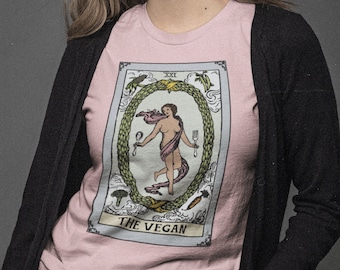 Tarot Card Shirt Vegan Shirt Tarot Shirt Tarot Shirts Women Vegan Shirt Environmental Shirt Indie Tarot Goddess Shirt The Vegan Shirt Goth