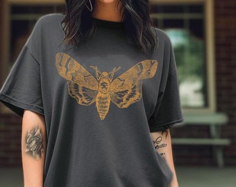 Deaths Head Moth Shirt Mystical Shirt Cottagecore Shirt Death Moth Dark Academia Aesthetic Style Gothcore Shirt Occult Shirt
