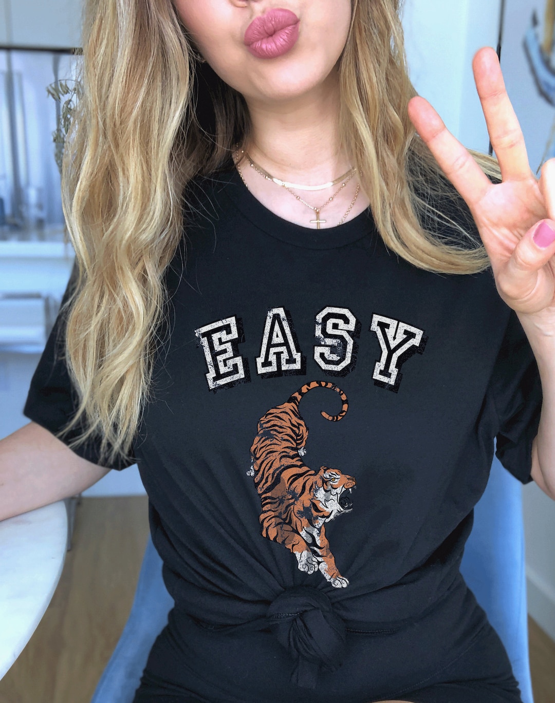 Easy Tiger Shirt Tiger Shirt VSCO Tiger Shirt Indie Shirt 90s