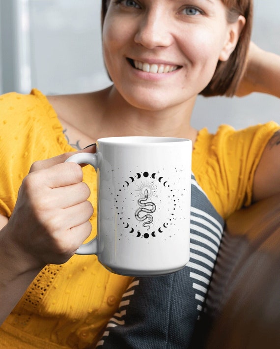 Witchy Mug Aesthetic Dark Academia Mug Witchcore Mug Celestial Coffee Cup Mystical Mug Trendy Mug Snake Mug 15 Oz