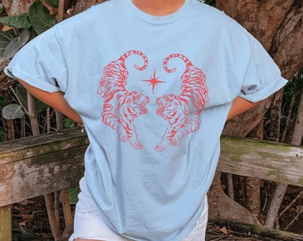 Year of the Tiger Shirt Tiger Shirt Indie Shirt 90s Aesthetic Shirt Oversized Shirt Aesthetic Shirt Indie Shirt Tiger T shirt