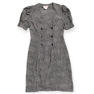 Vintage 1980’s Maggy London by Jeannene Booher 100% Silk Dress Polka Dots