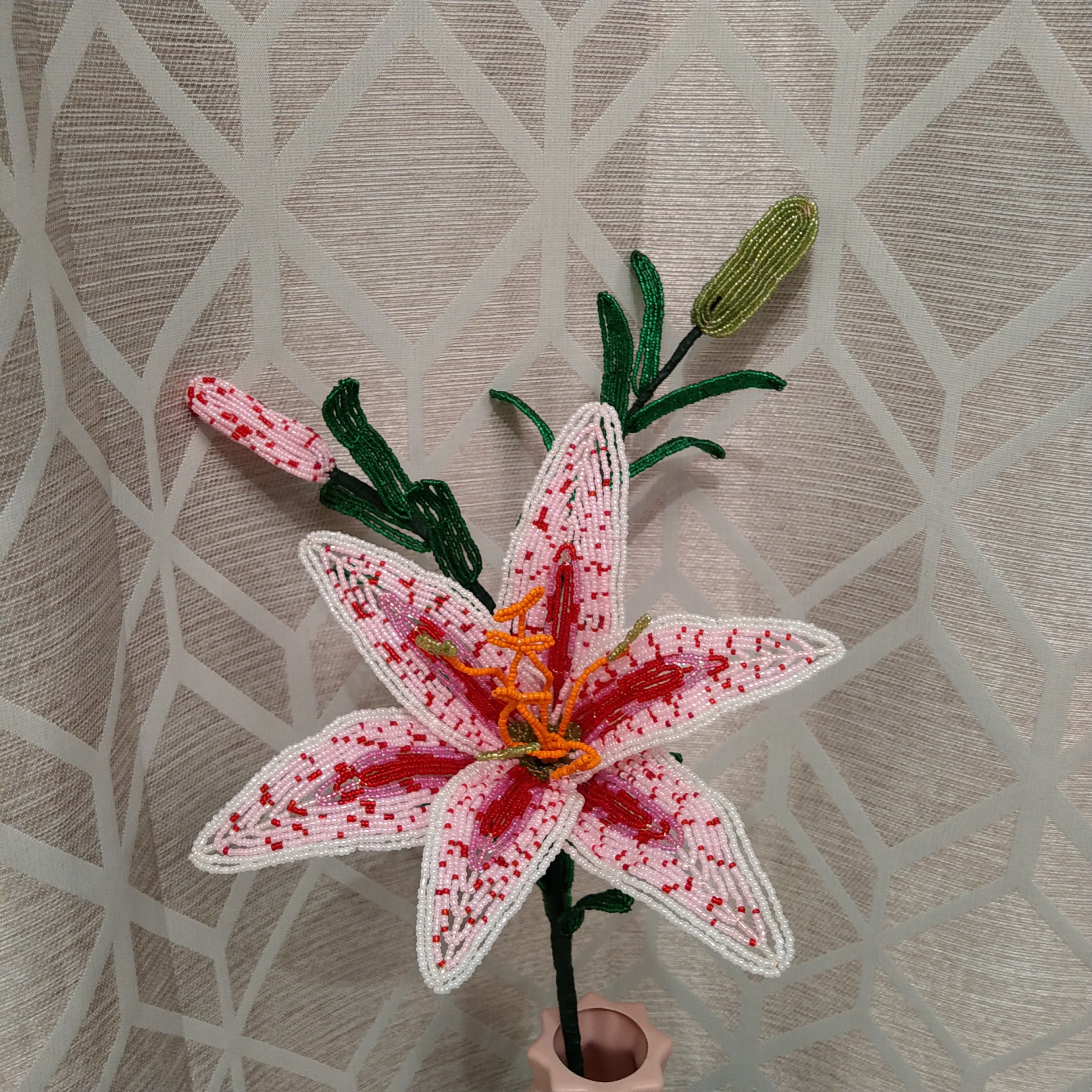 Lilium stargazer Bead lily French bead flower lily branch | Etsy