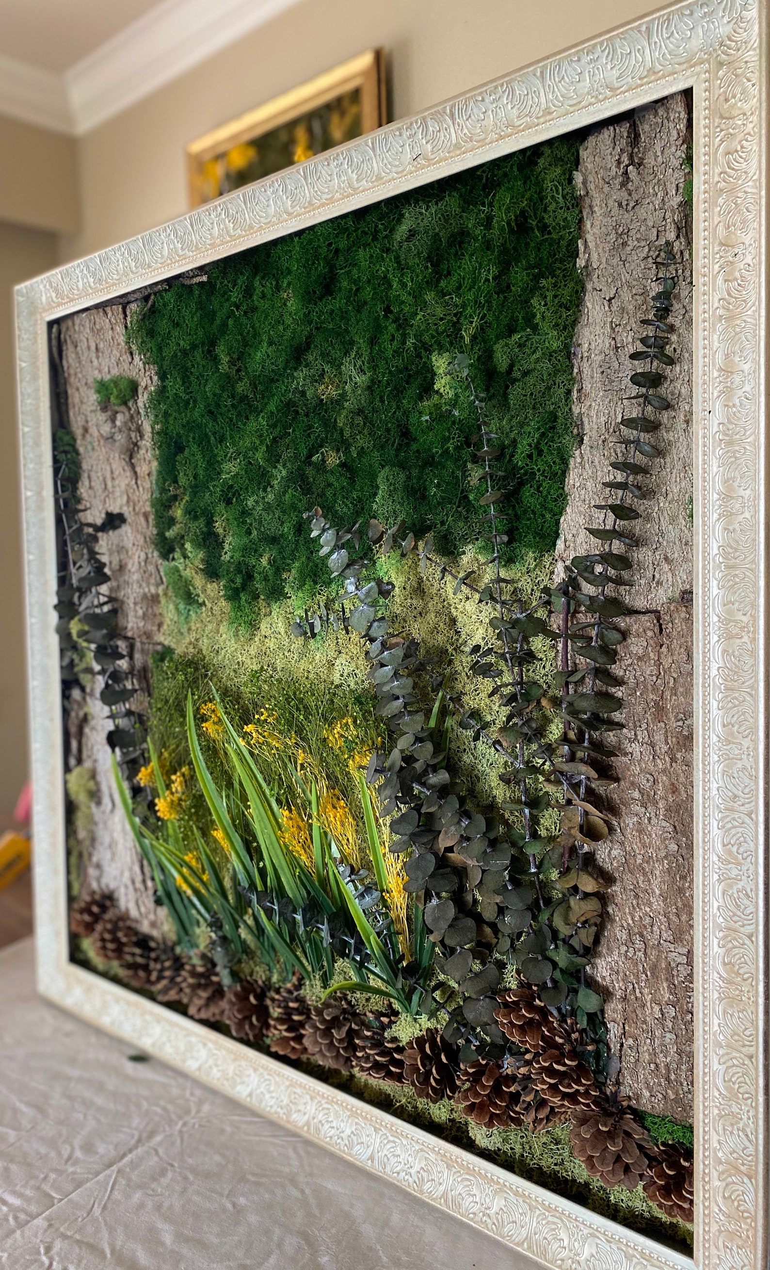 Living Moss Frame. Moss Art. Preserved Moss Living Wall. Etsy
