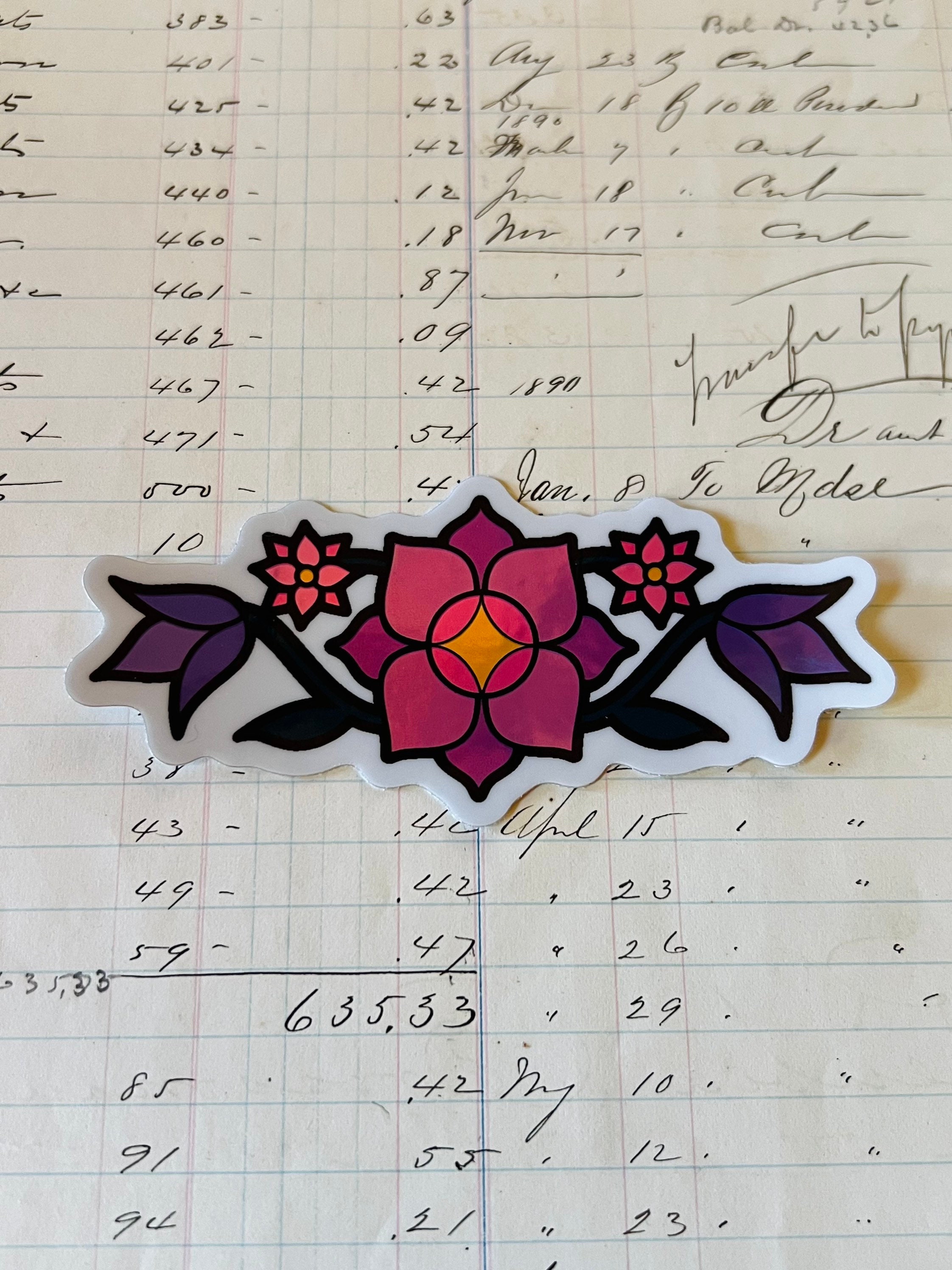 Native American Made Holographic Cree Flower Canada