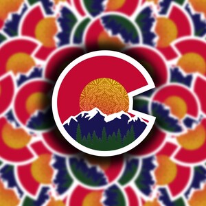 Colorado Waterproof Sticker, Mountain Sticker, Colorado Logo Sticker, Durable Weatherproof Vinyl, Matte, Sticker For Laptop, Hydroflask, Car