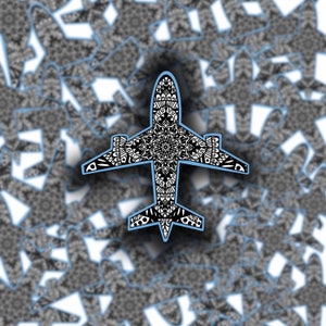Mandala Airplane Waterproof Sticker, Plane Travel Sticker, Wanderlust Aviation Sticker, Durable Weatherproof Vinyl, Aesthetic Matte Sticker