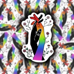 BLM LGBTQ+ Ally Sticker, Black Lives Matter Sticker, Equality Sticker, Pride Sticker, Lgbtq Sticker, Waterproof Matte Sticker, Love Sticker