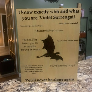 Fourth Wing Officially Licensed Tairn Quotes - Etsy