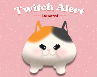 ANIMATED Fat Cat FFXIV Twitch Alert | Stream Alert | Dancing Cat Stream Emote | Kawaii Cat Alert