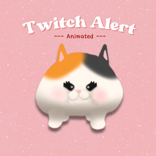 ANIMATED Fat Cat FFXIV Twitch Alert | Stream Alert | Dancing Cat Stream Emote | Kawaii Cat Alert