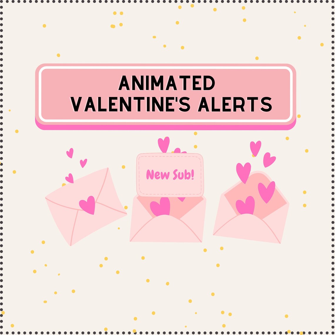 ANIMATED Love Letter Twitch Alerts Valentine's Day Twitch Alerts Set ...