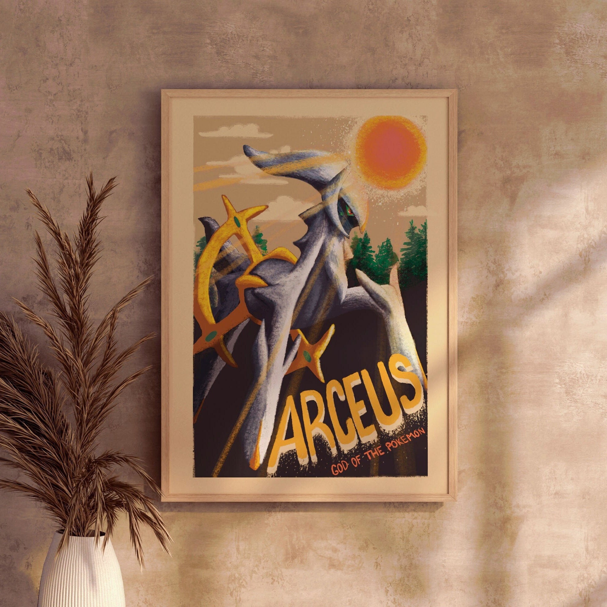 Pokemon TCG Platinum Arceus Print Ad Card Game Poster Art PROMO Original  Alpha