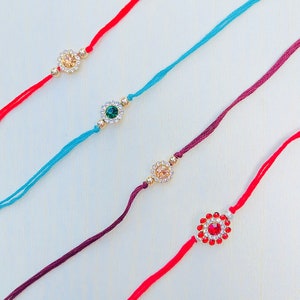 Pack of 1, 3, 6 or 12 Rakhis, Handmade Simple Minimalist Punjabi Rakhris, Rakhis for Brother Kids Cousins Rakhi Bracelet Pack, Fast Shipping