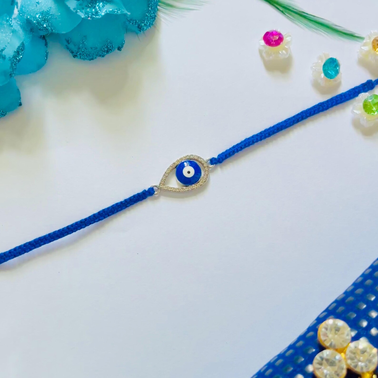 Evil Eye Rakhis 2024, No Nazar Rakhi Bracelets for Men, Rakhris for ...