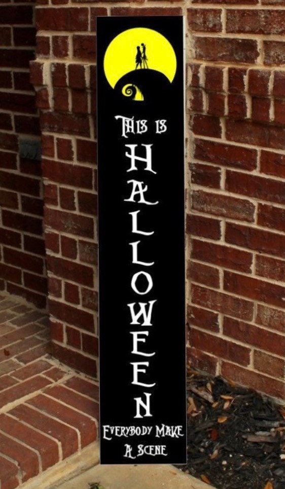 Nightmare before Christmas welcome sign | Etsy