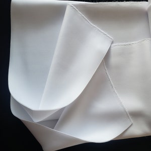 White Neoprene Scuba Knit Fabric: Athletic Techno Style - By The Yard