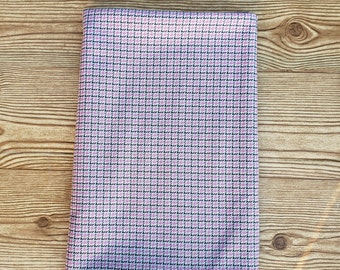 Light Purple Glen Plaid Ponte De Roma Fabric - Two Way Stretch - Sold by the Yard