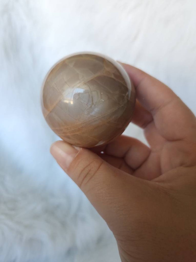 Peach Moonstone Sphere 61MM image 3