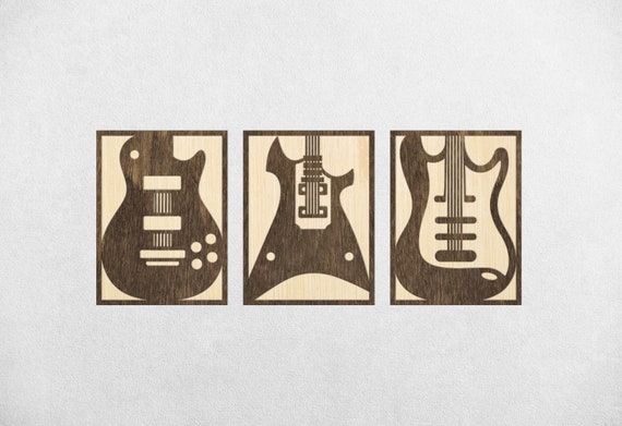 Wall sticker ROCK N ROLL  Wild Guitars with Rebellious Energy